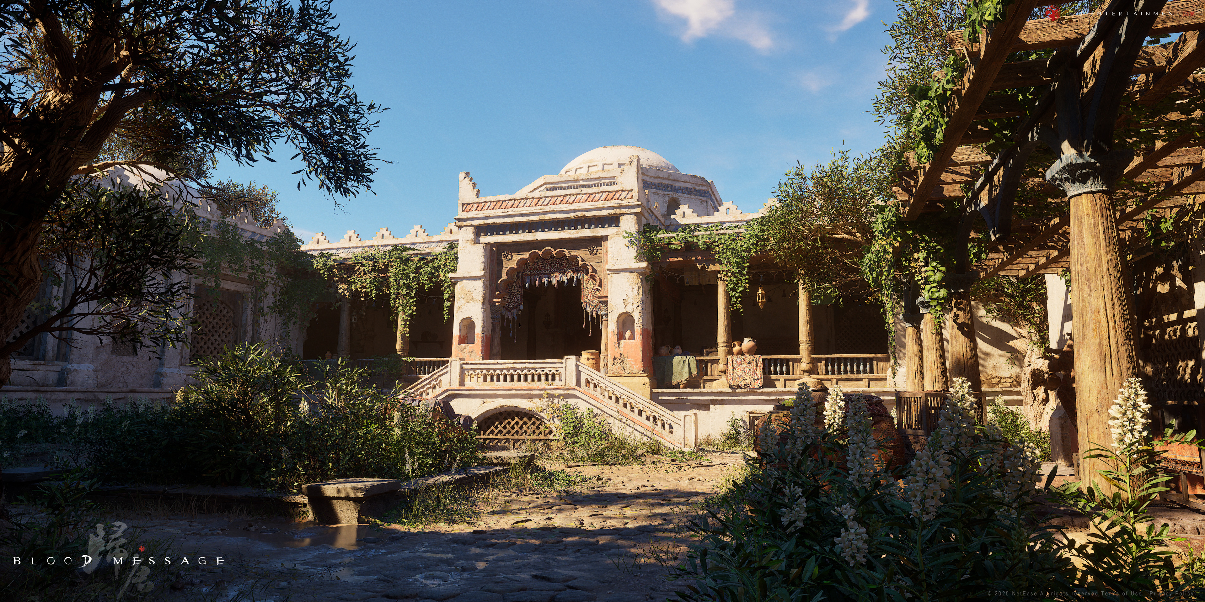 A pre-release screenshot from historical action epic videogame Blood Message of ancient western China.