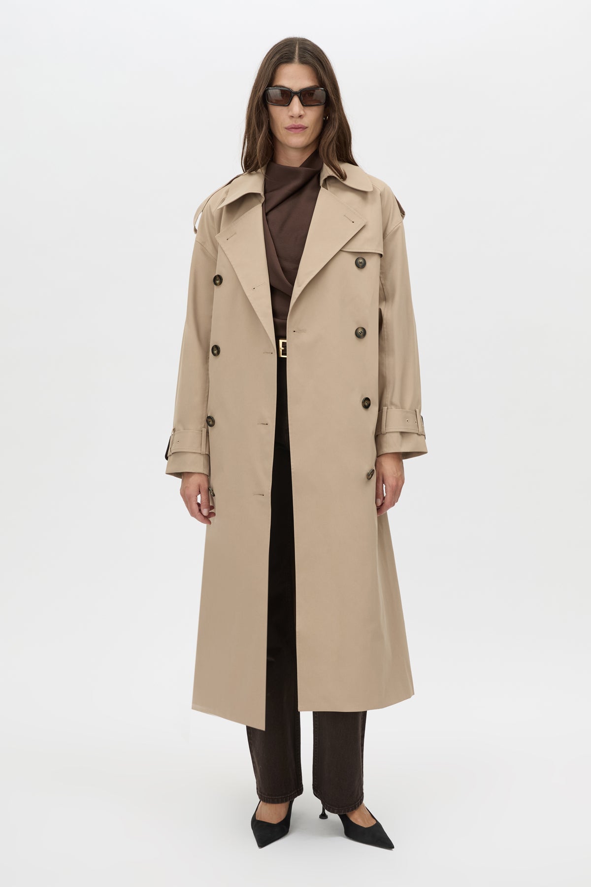 Evans Classic Trench Coat - Sand / Xxs