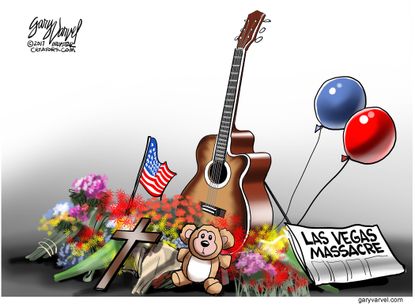 Political cartoon U.S. Las Vegas shooting
