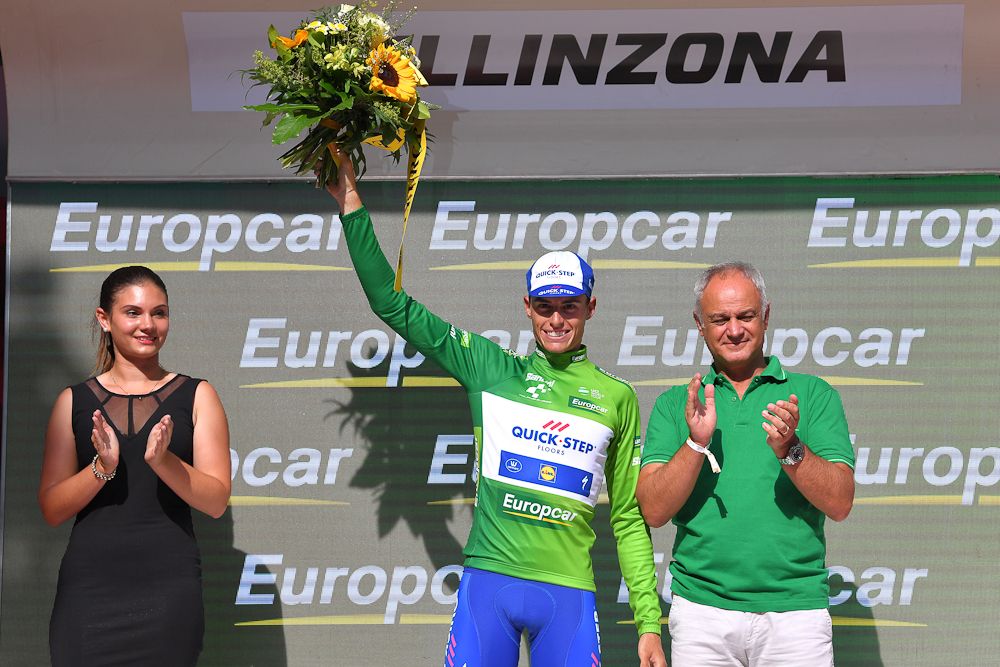 Enric Mas of Spain and Team Quick-Step Floors in the green jersey for Best Young Rider Jersey
