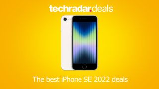 deals image: iPhone SE 2022 on yellow background