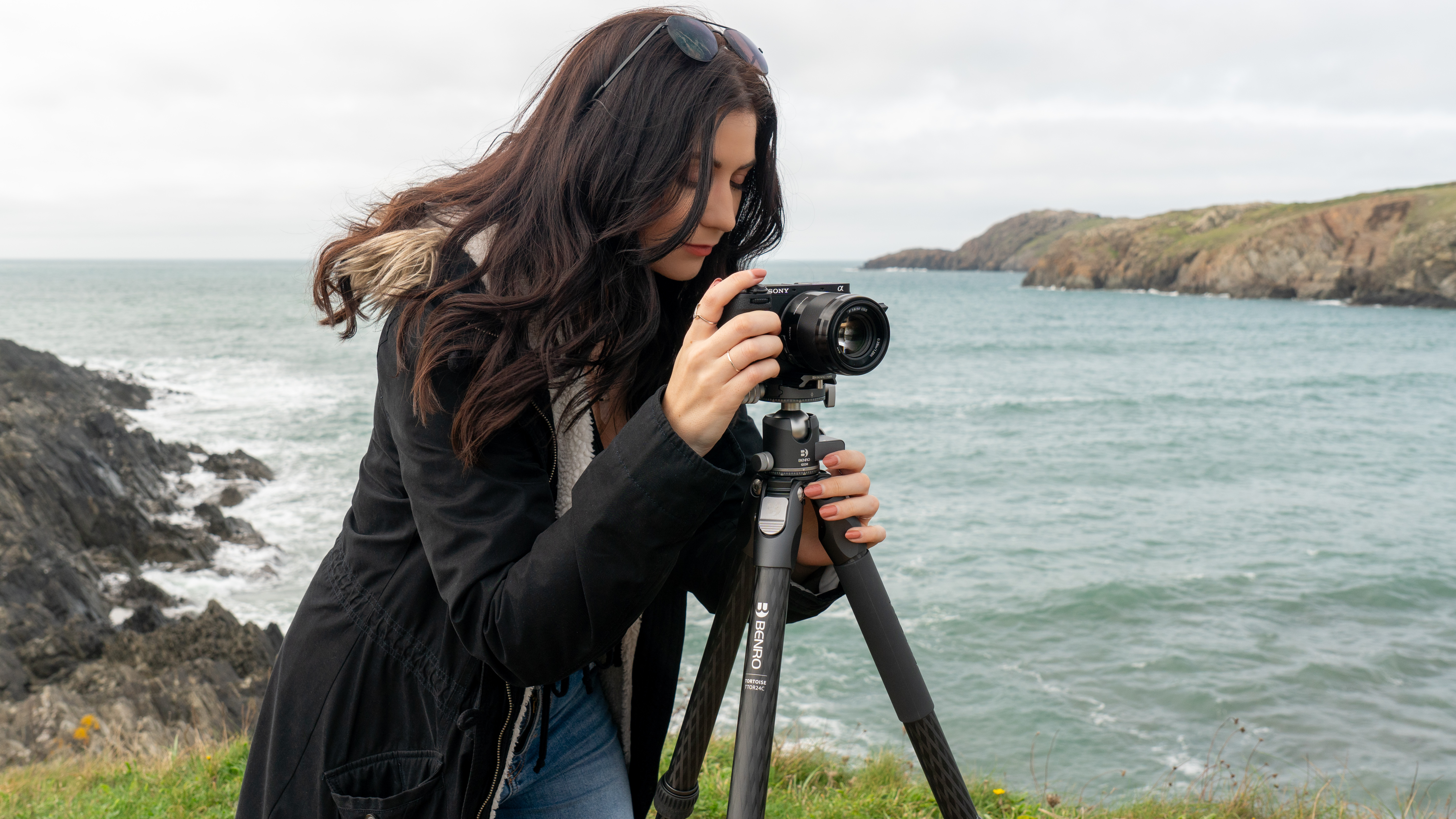 Benro Tortoise tripod being used at a coastal location