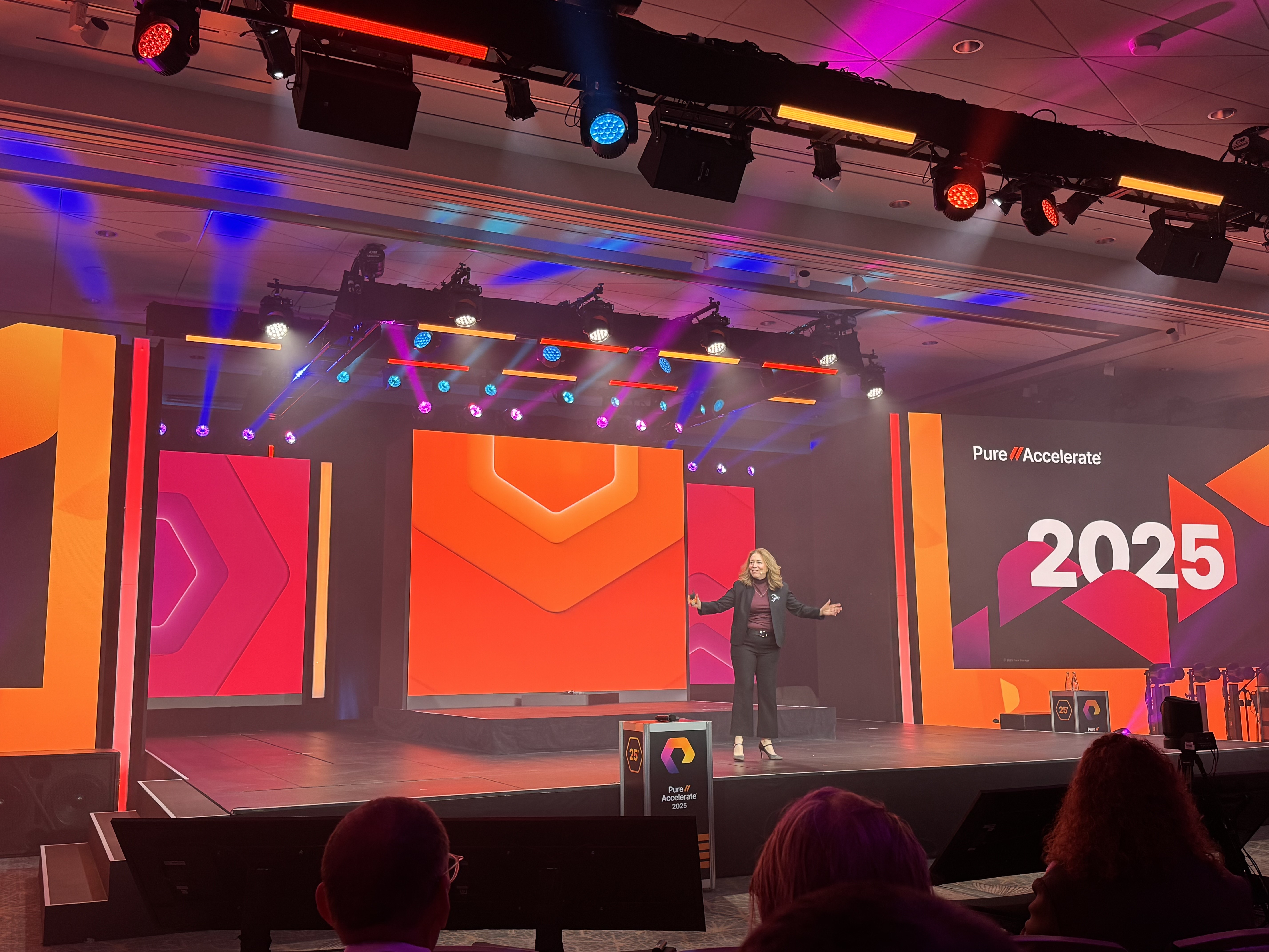 Pure Storage chief marketing officer, Lynn Lucas, pictured at Pure Accelerate 2025.