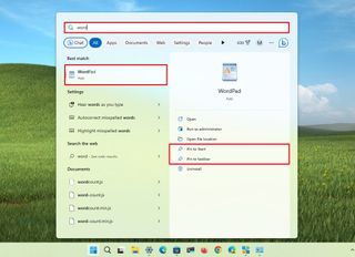 Windows 11 pin apps