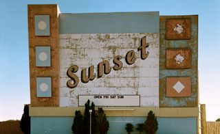 Sign which reads sunset