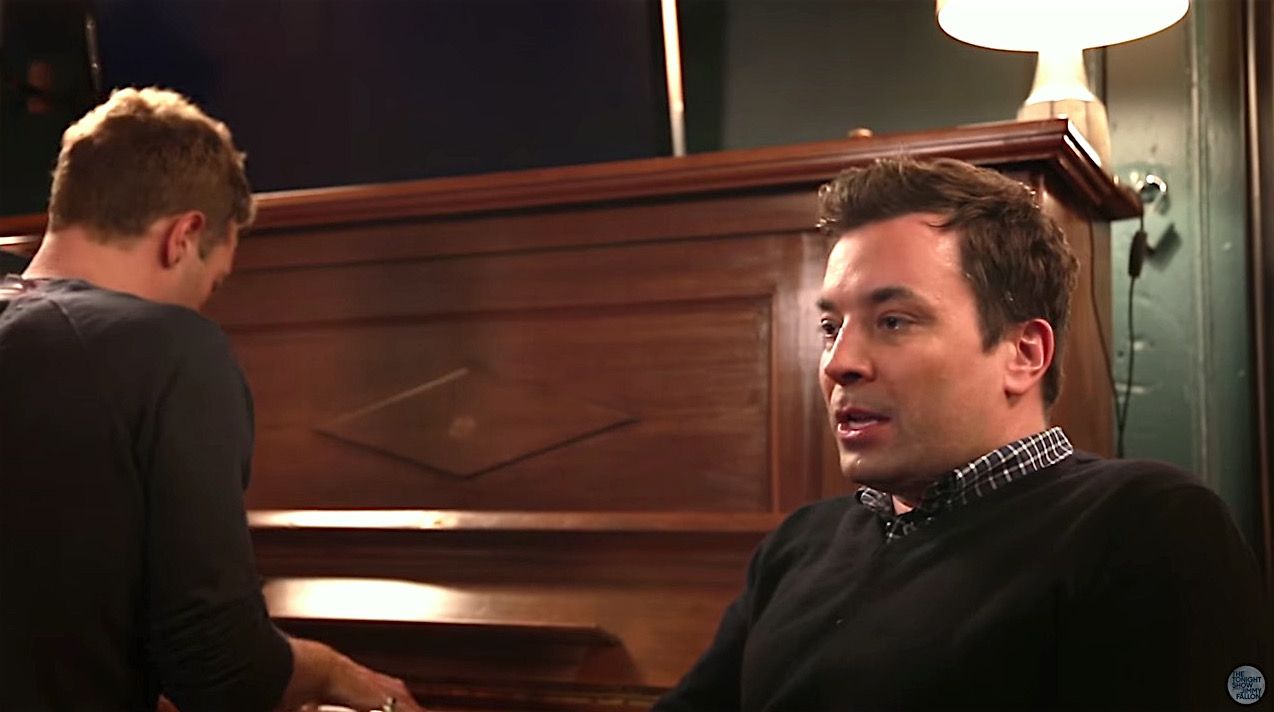 Jimmy Fallon and Chris Martin play David Bowie