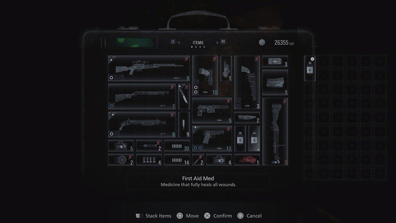Resident Evil Village Attache Case Inventory