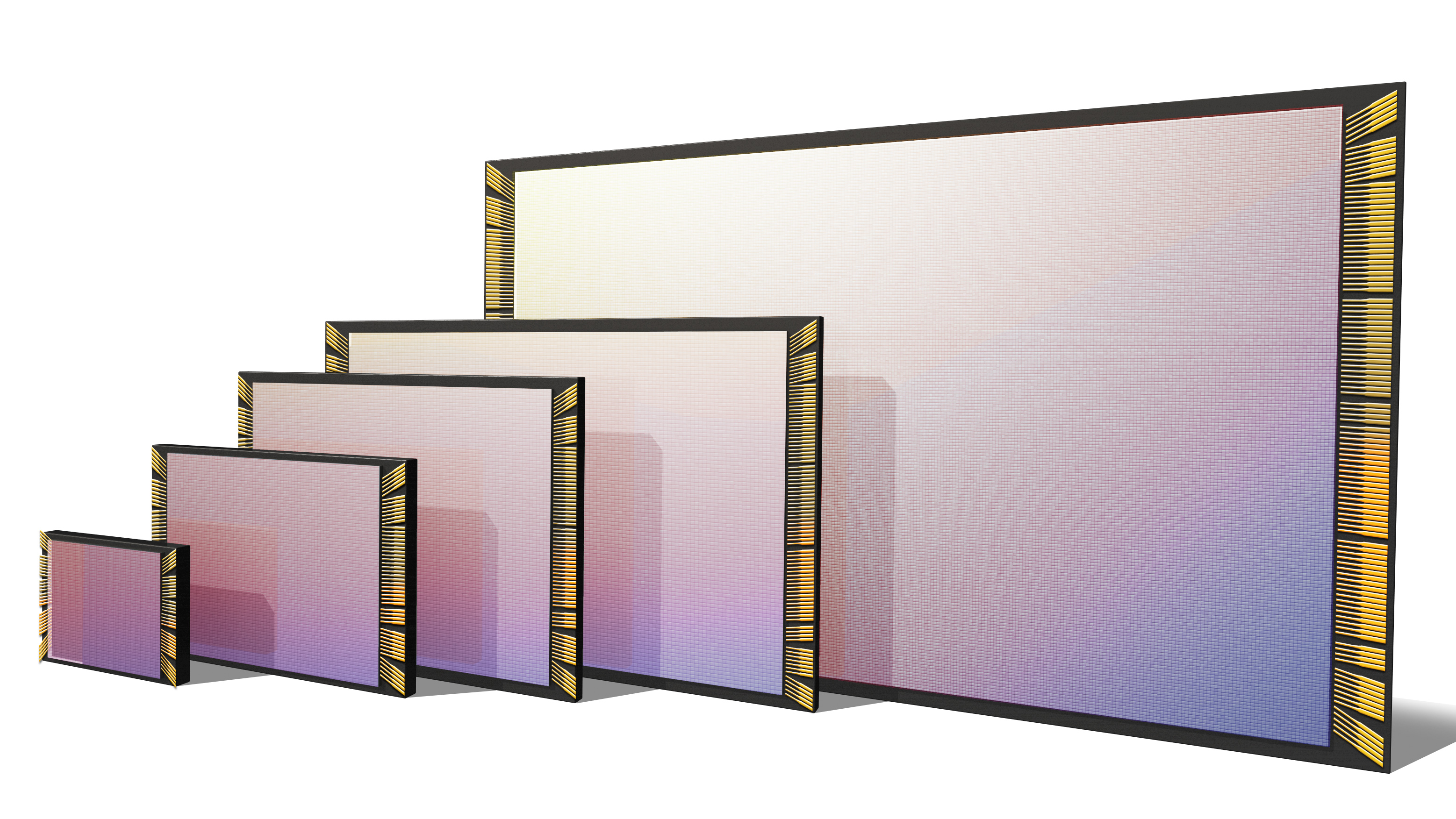 Sensor sizes compared - 1/7in, 1in, Micro Four Thirds, APS-C, and Full-Frame