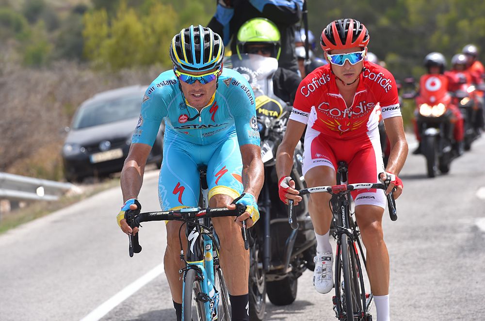 Luis Leon Sanchez (Astana) and Rudy Molard (Cofidis)