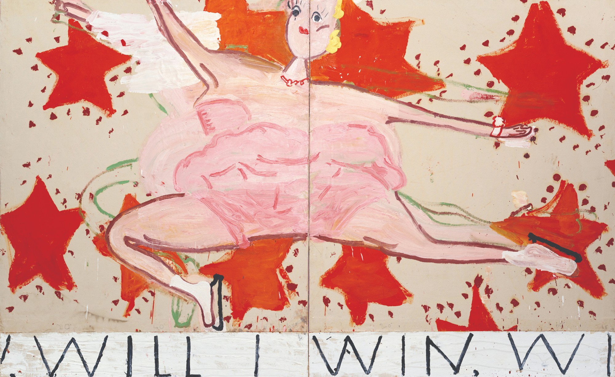 Rose Wylie &ldquo;Pink Skater (Will I Win, Will I Win)&rdquo;