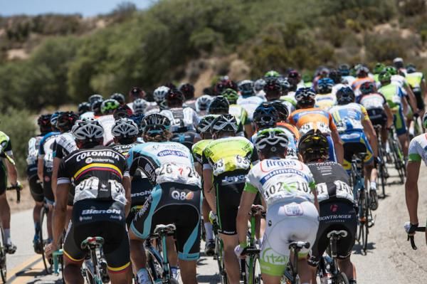 The peloton in stage 6 at the 2012 Tour of California
