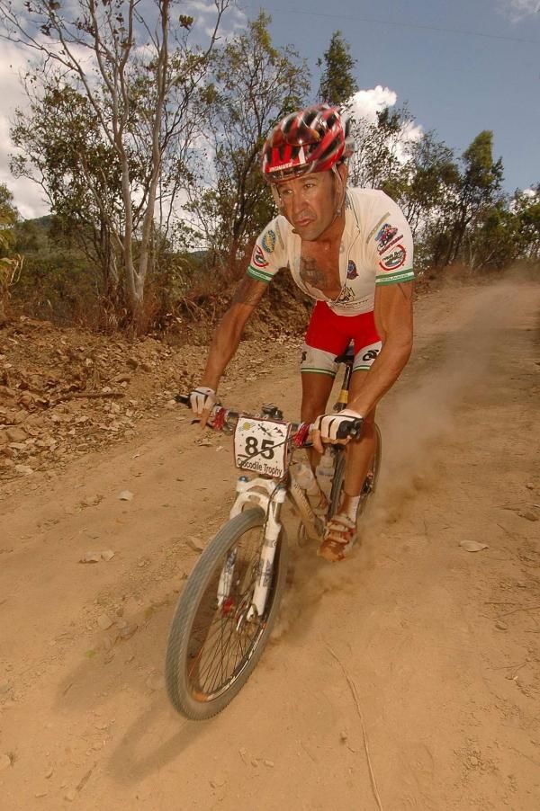 Scott McLennan on the downhill run to home