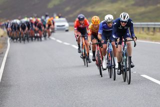 Picture by Alex WhiteheadSWpixcom 04092022 Cycling 2022 AJ Bell Tour of Britain Stage 1 Aberdeen to Glenshee Ski Centre Scotland Trinity Racing and Jacob Scott of Team WIV Sungod