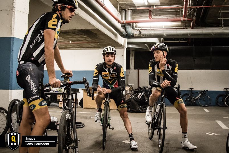 The riders gathered in the hotel car park before going for a ride
