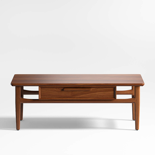 rectangular wood coffee table