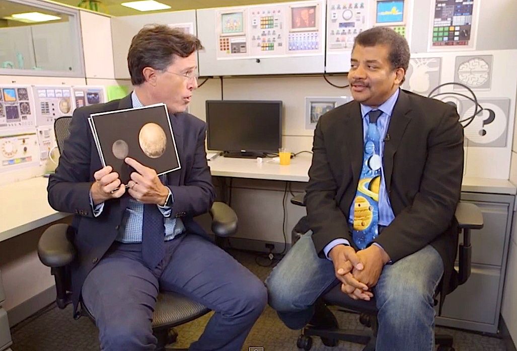 Stephen Colbert and Neil deGrasse Tyson playfully spar over Pluto