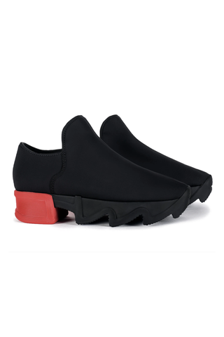 iRi Unisex Black Red Neoprene Sneaker