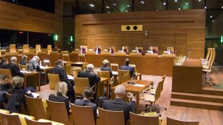 A hearing at the EU Court of Justice before five judges