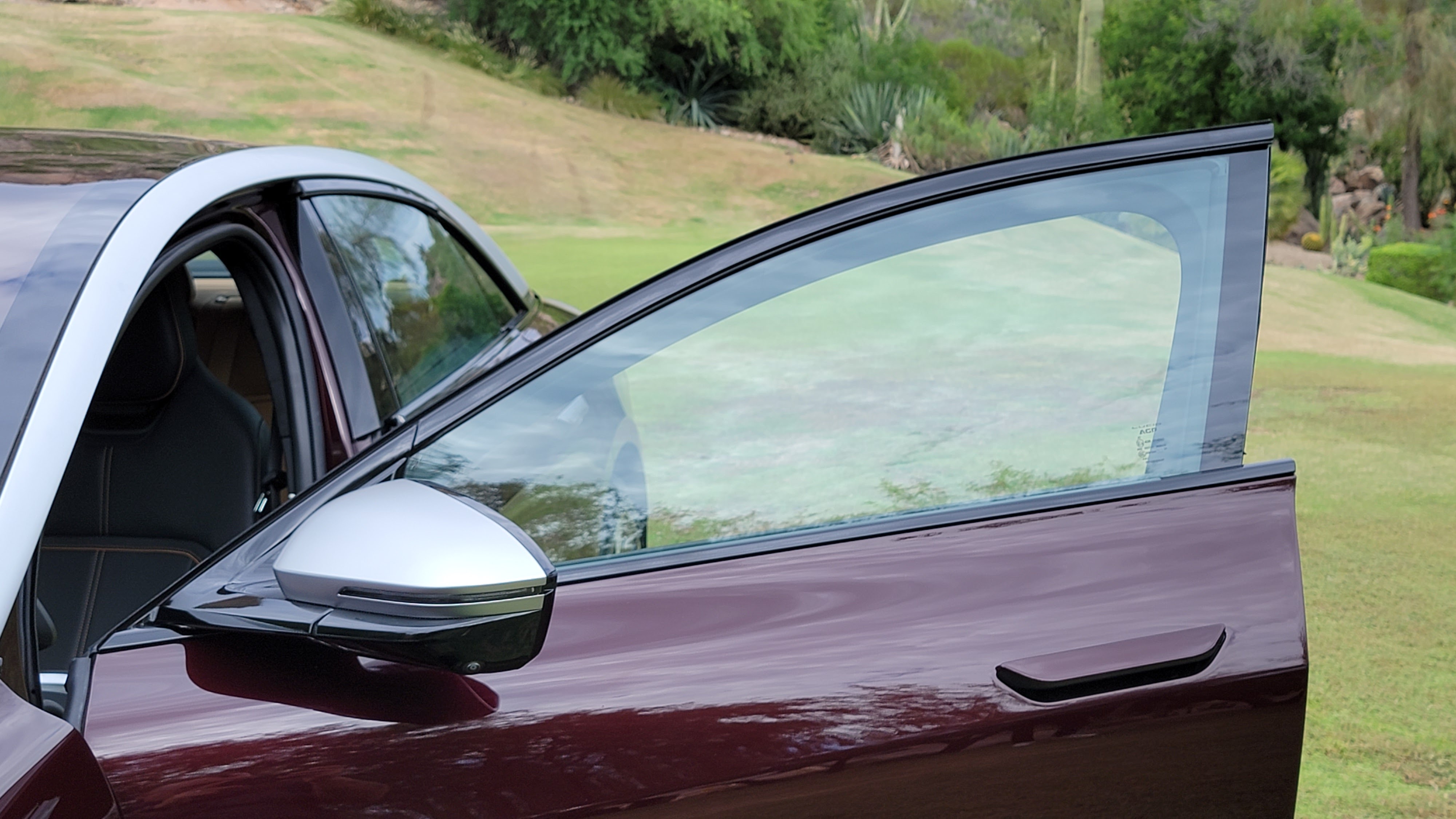 Open driver door on Lucid Air