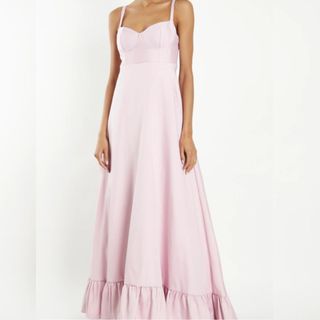 Pink evening maxi gown