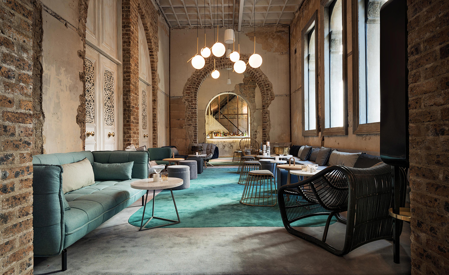 Living area of premium bar.