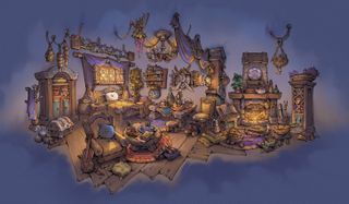 Concept art for potential Player Housing decorations in World of Warcraft