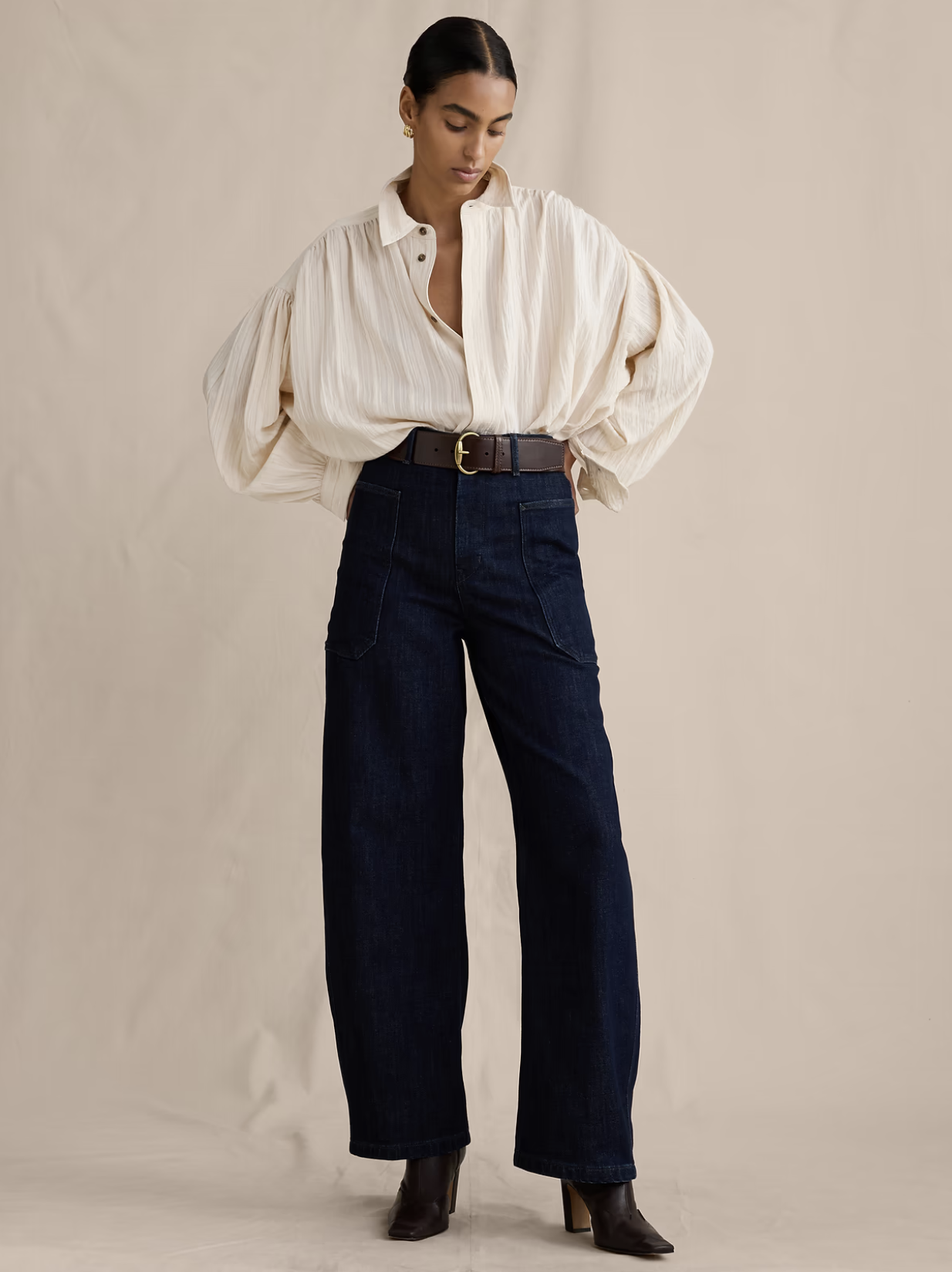 Banana Republic, High-Rise Barrel Jean