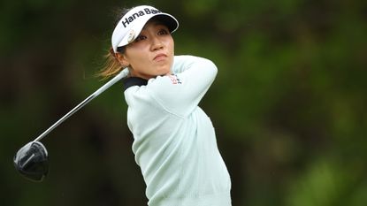 Lydia Ko takes a shot during the 2022 CME Group Tour Championship