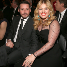 Singer Kelly Clarkson (R) and Brandon Blackstock attend the 55th Annual GRAMMY Awards at STAPLES Center on February 10, 2013 in Los Angeles, California.