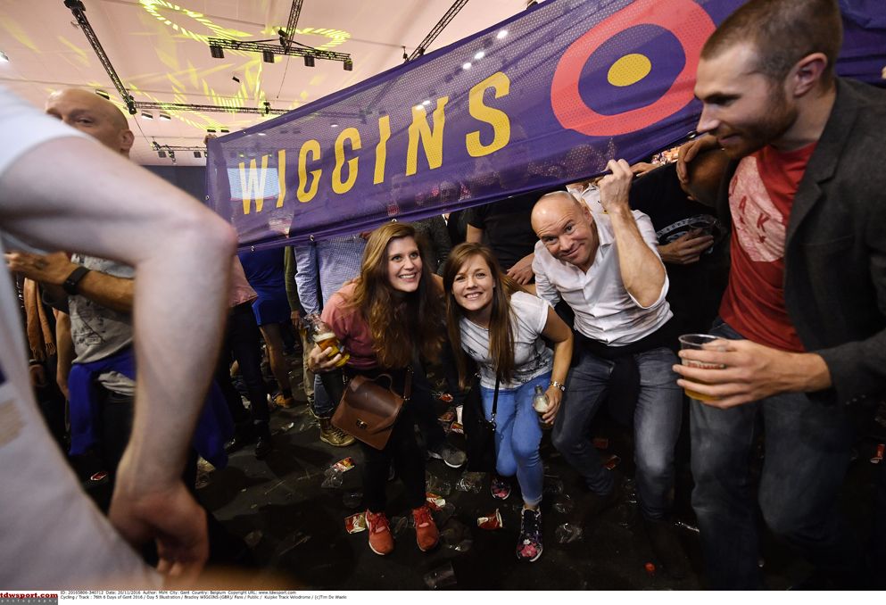 Wiggins fans have turned out in force at the Gent Six Day