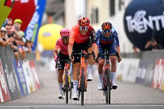 Tobias Foss winning at the Tour of the Alps 2024