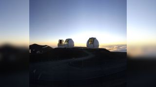 Keck observatory on hillside
