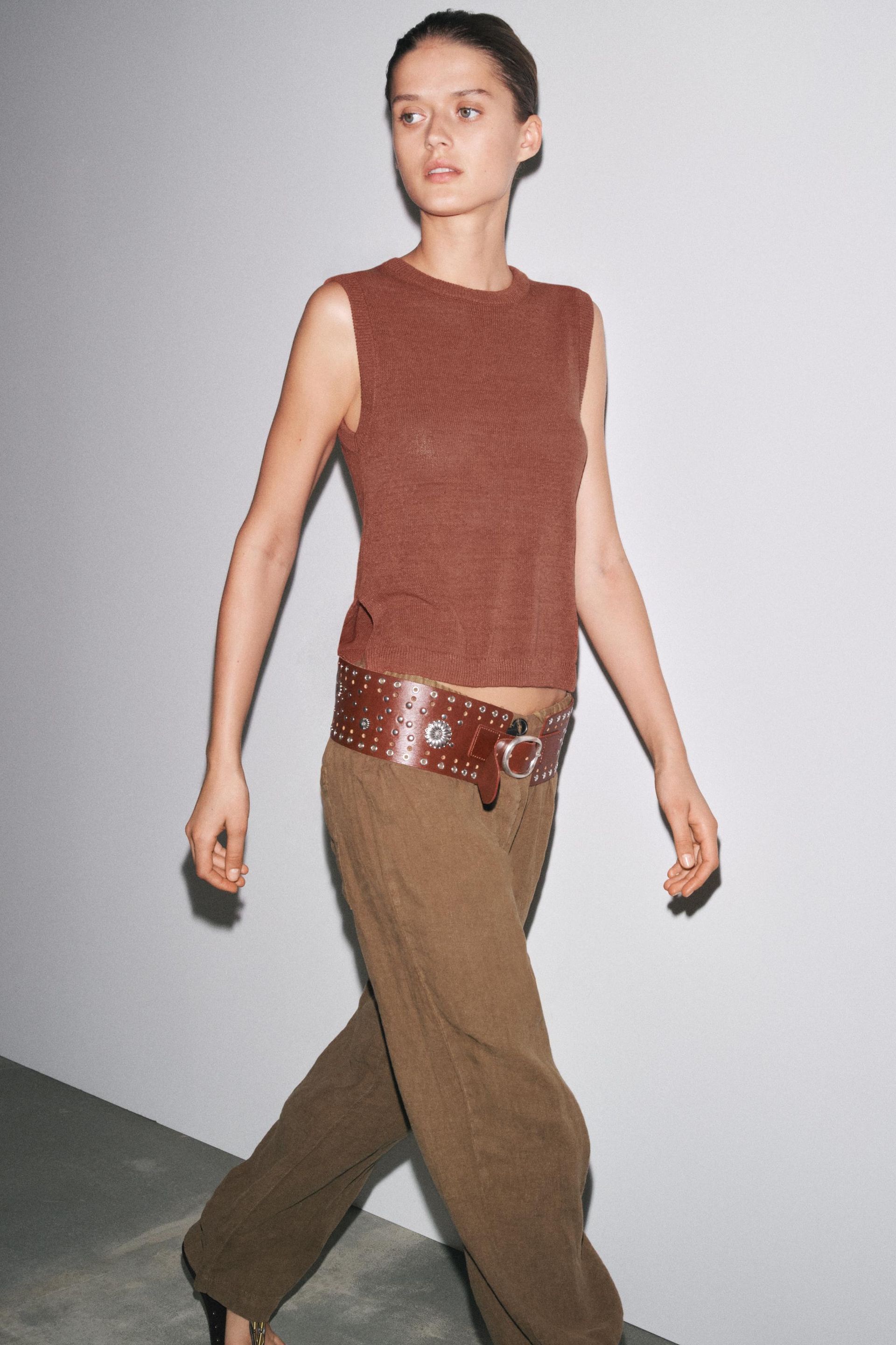 Linen Knit Vest Top