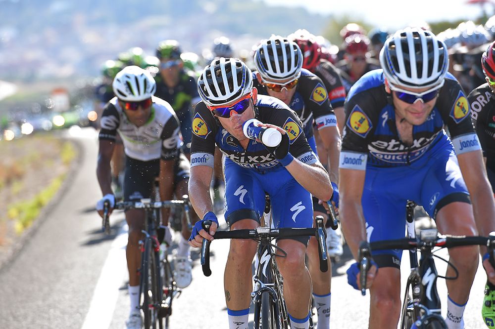 Etixx-QuickStep riders lead the chase during stage 18