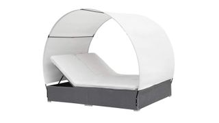 Chaise longue Miadomodo en rotin pour 2 personnes