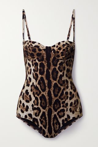 Cutout Leopard-Print Underwired Swimsuit