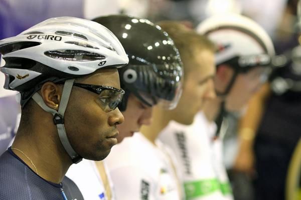 Gregory Bauge (France) prepares for his sprint semi-final.