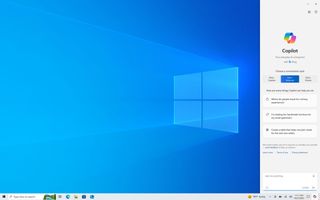 Copilot running on a Windows 10 insider preview