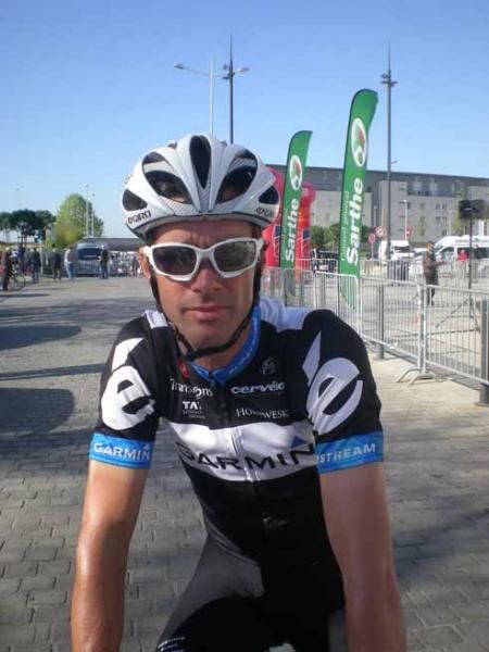 David Millar (Garmin-Cervelo) ahead of stage four of the Circuit de la Sarthe.