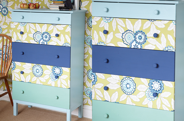 How To Make Upcycled Drawers into a Handy Wall Unit - Pillar Box Blue