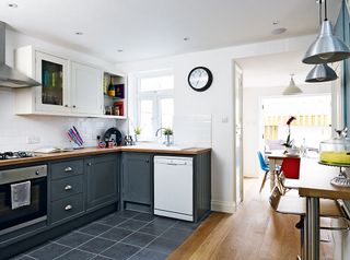 Kitchen in budget renovation of Victorian house