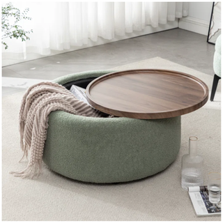 Bryonie Round Cocktail Storage Ottoman from Wayfair