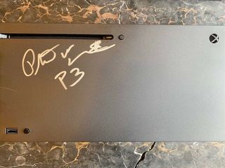 The Xbox Series X signed by Phil Spencer