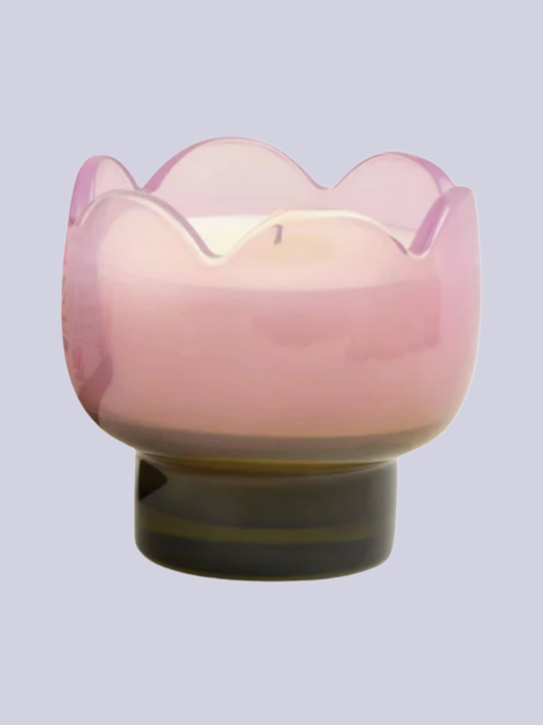 A tulip-shaped glass scented candle from Paddywax