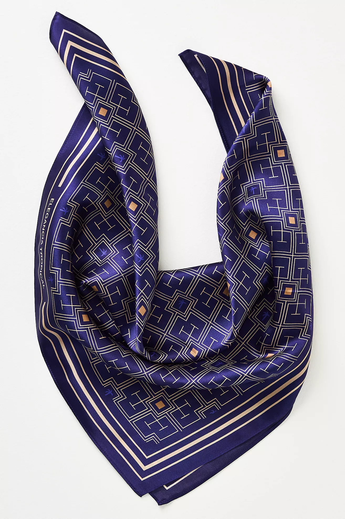 Elegancia Tropical Royal Labyrinth Silk Scarf