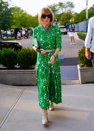 Anna Wintour is seen at the 2023 US Open Tennis Championships on September 05, 2023 in New York City