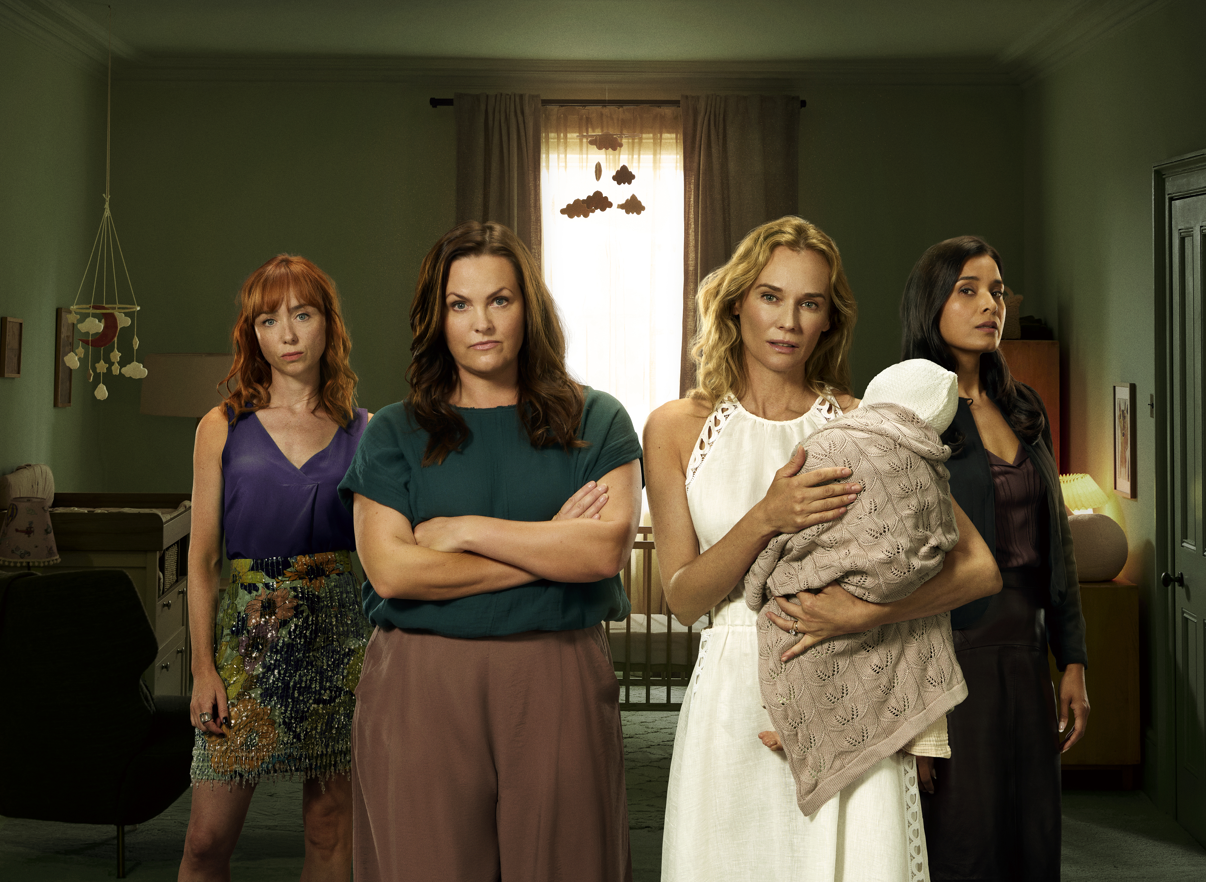 Little Disasters on Paramount Plus stars Jo Joyner, Diane Kruger, Shelley Conn and Emily Taafe.