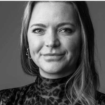 black and white headshot of kitchen expert Rebecca Nokes