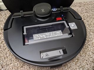 Ecovacs Deebot Ozmo T8 Aivi with lid open