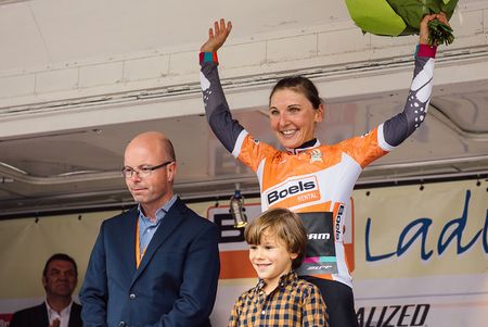 Lisa Brennauer on the stage 5 podium